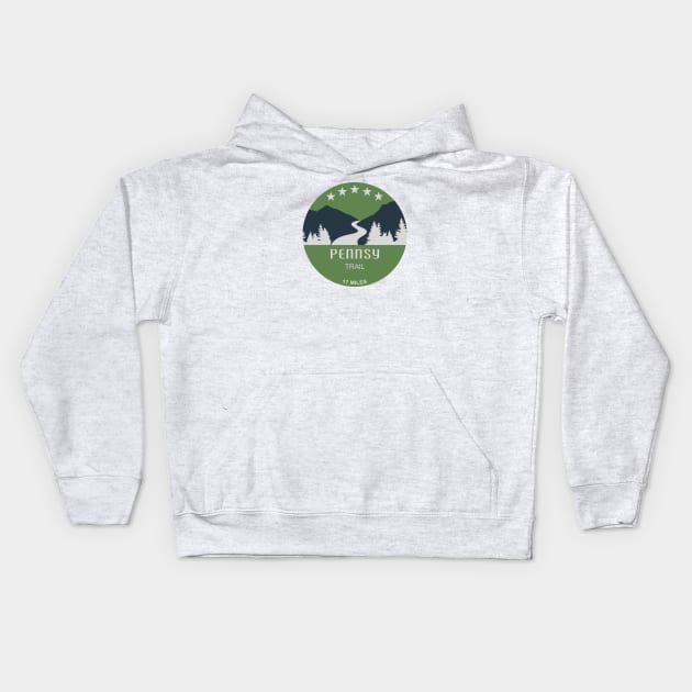 Pennsy Trail Indianapolis Kids Hoodie by esskay1000